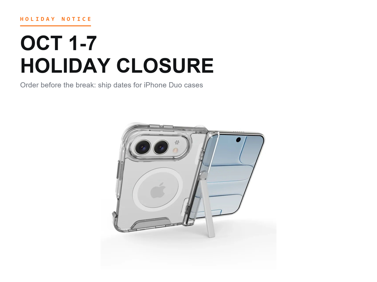 iPhone Duo clear stand case product photo