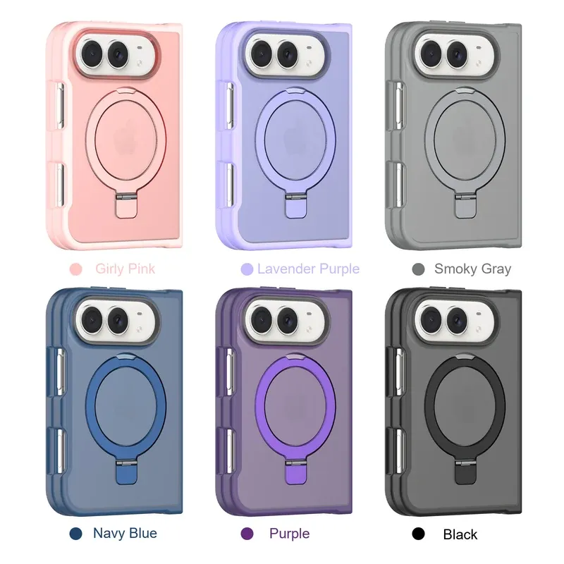 MagSafe ring grip stand case for iPhone Duo in six colours