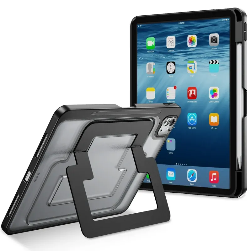 Black stand case for iPad Pro 11 2020 with invisible stepless hover holder