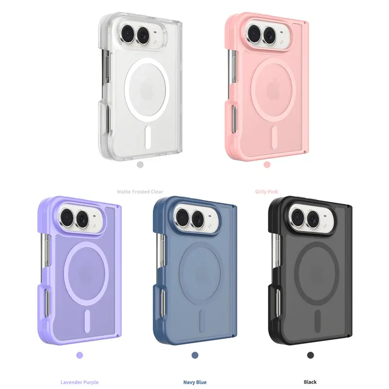 All-in-one storage skin-feel magnetic case for iPhone Duo in five colours