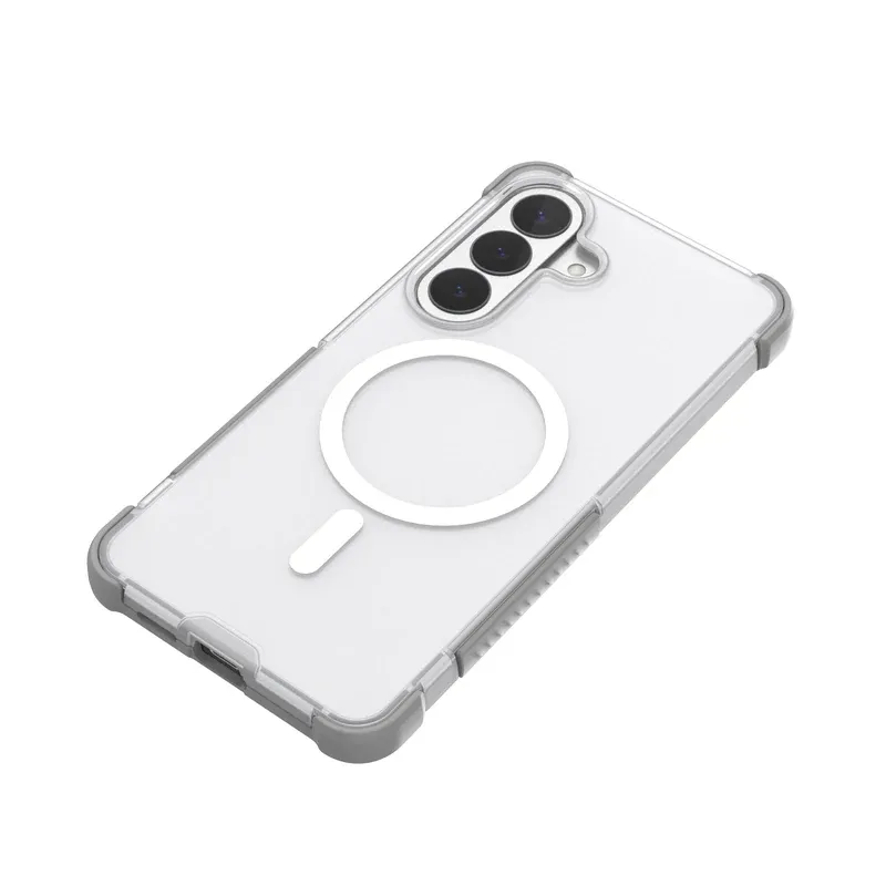 Bear Hug S27 Plus case in frosted white, angled view