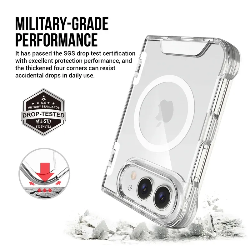 Military grade performance with SGS drop test certification and thickened four corners