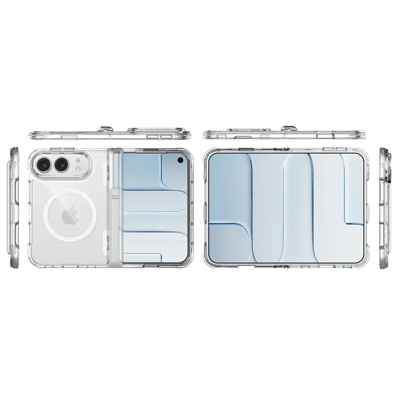 Exploded view of the Clear iPhone Duo Pure Collection bracket case parts
