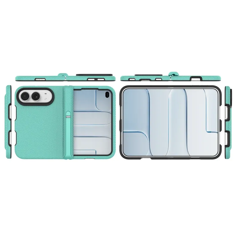 Exploded multi-layer view of the Mint iPhone Duo case parts