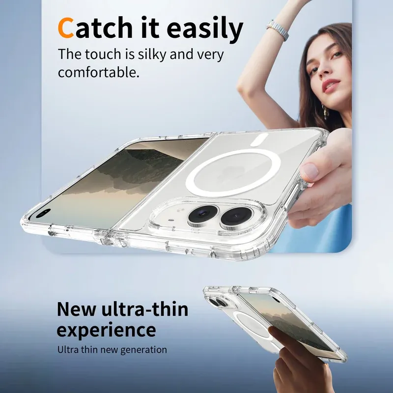 Catch it easily with an ultra-thin experience on the clear case for iPhone Duo