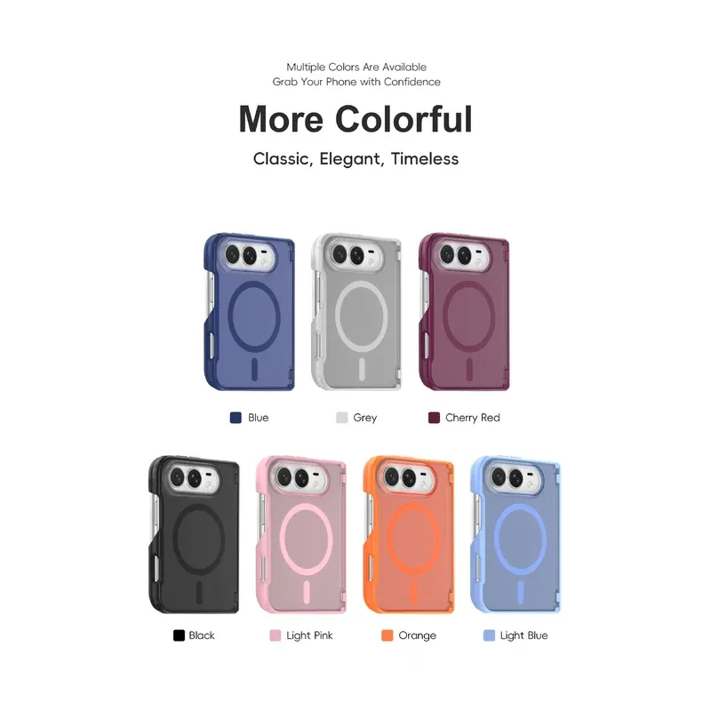 Pudun dual mid-axis case for iPhone Duo in seven colours