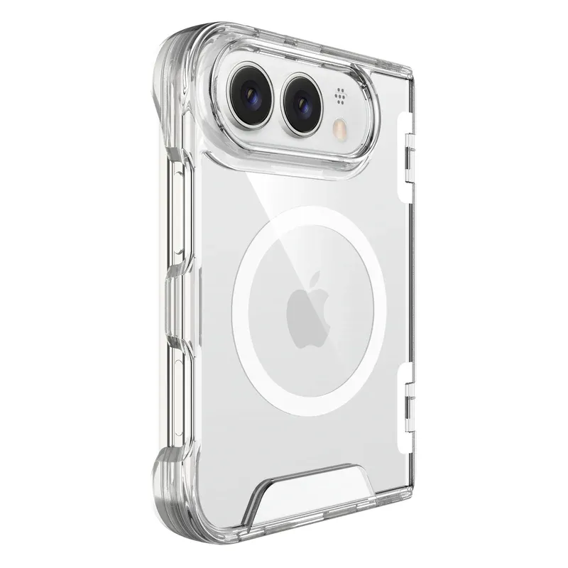 Front profile of the Clear space shell magnetic case for iPhone Duo
