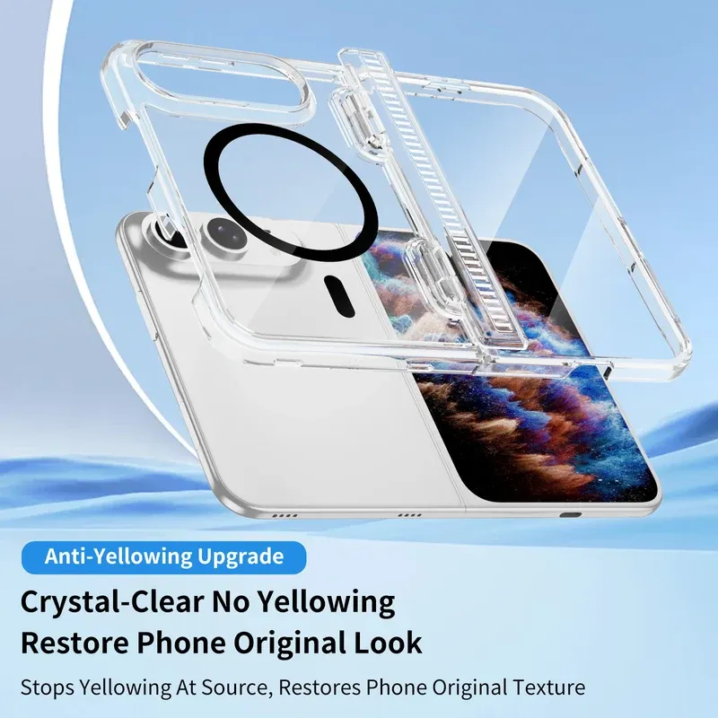Anti-yellowing upgrade keeping the Black iPhone Duo clear case crystal clear