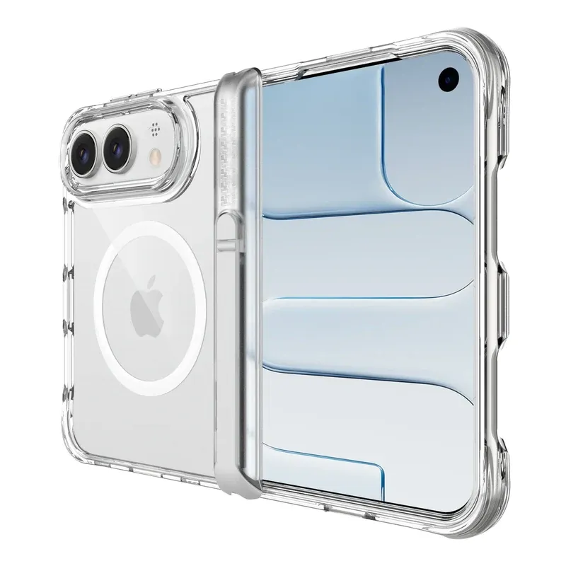 Back view of the Clear Pure Collection bracket case for iPhone Duo