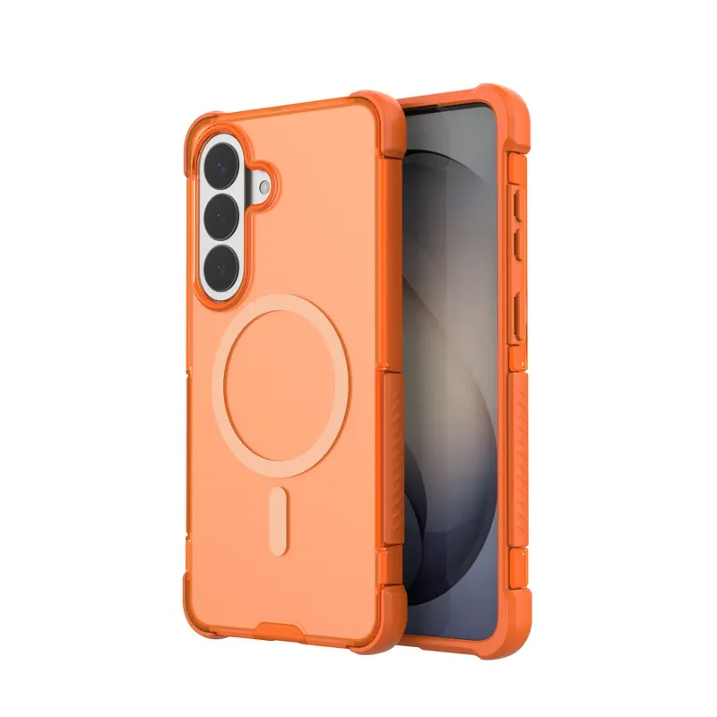 Bear Hug S27 Plus case in orange, back view