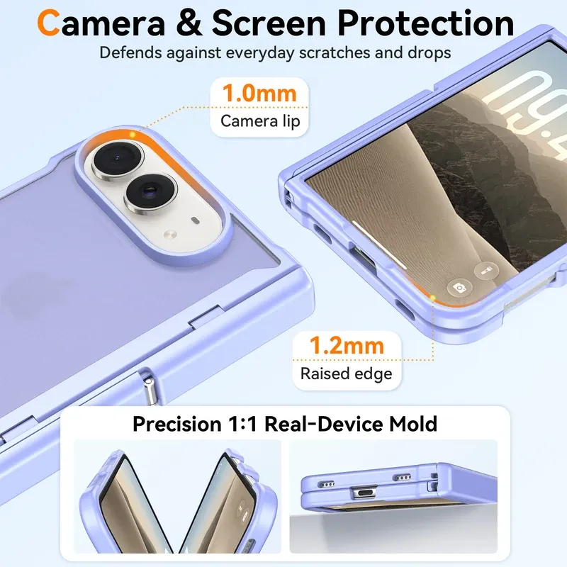 Camera and screen protection on the royal blue case for iPhone Duo
