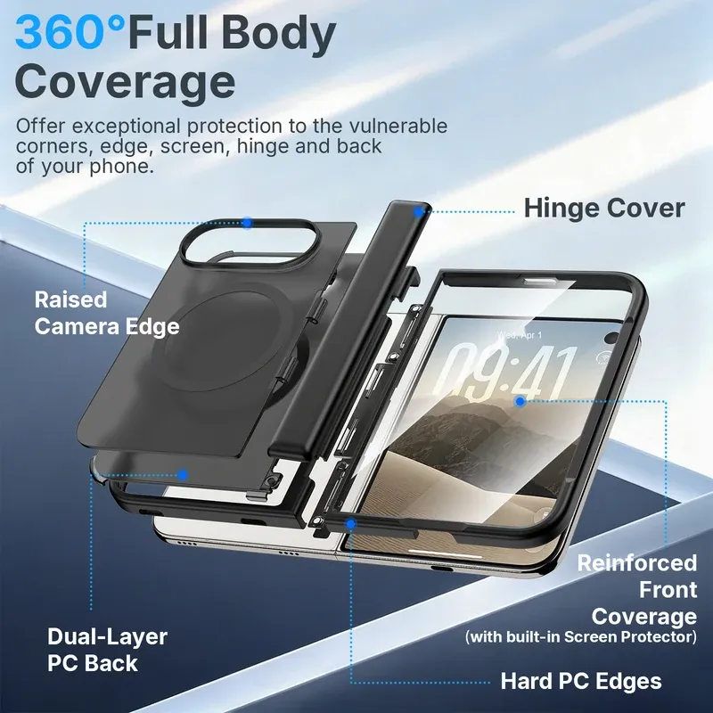 360-degree full body coverage of the spring side cover case for iPhone Duo