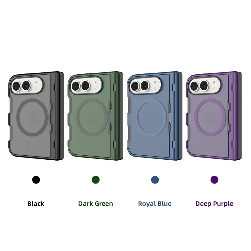 Spring side cover dual back stand case for iPhone Duo in four colours