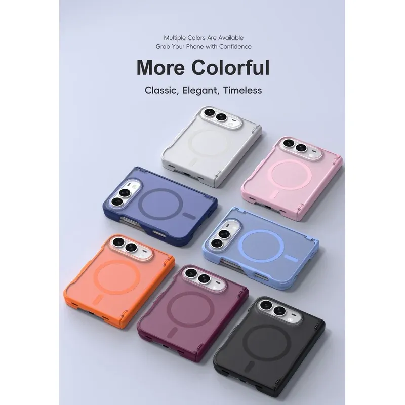 Pudun dual mid-axis case for iPhone Duo shown in six colours