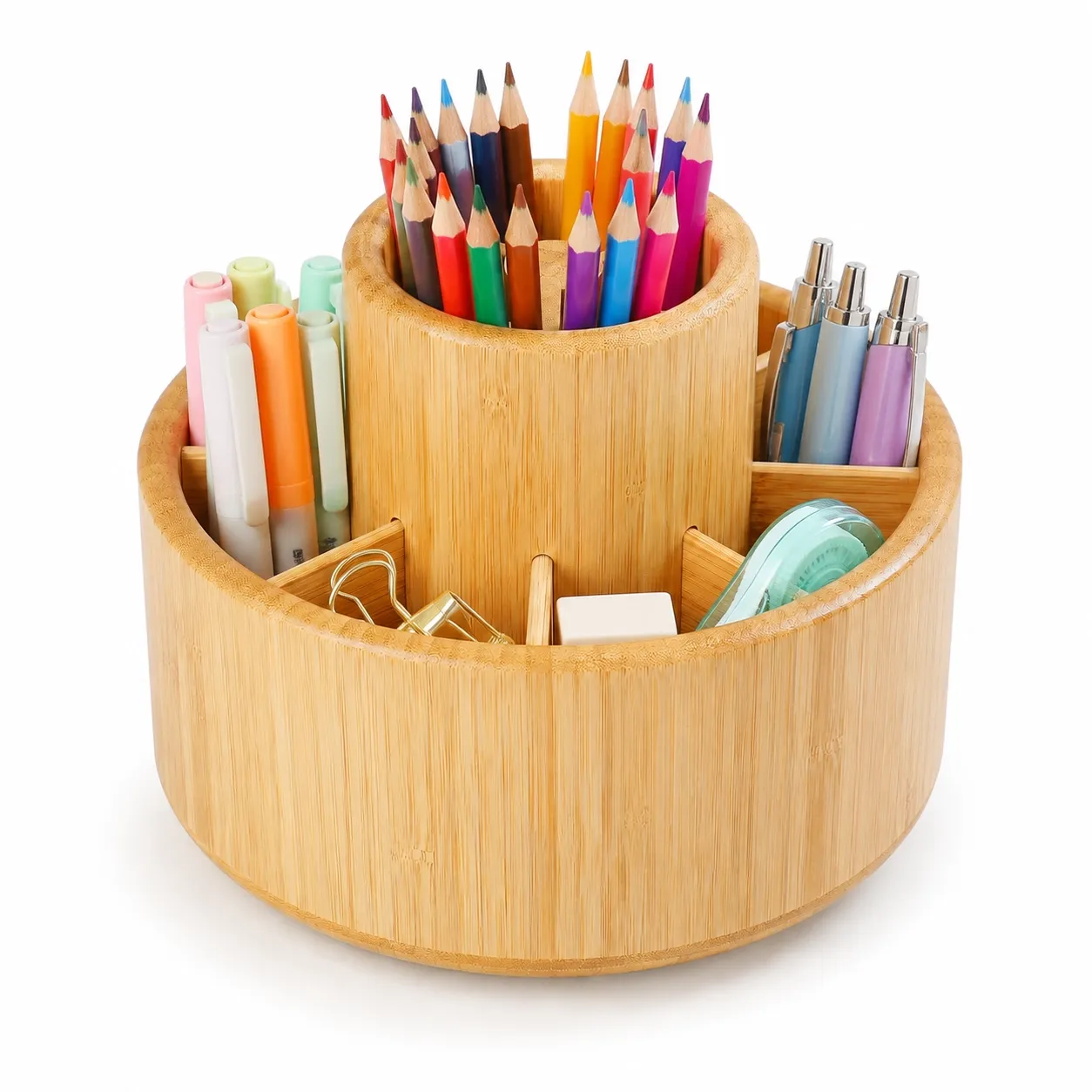 bamboo-rotating-desk-organizer-stationery-storage