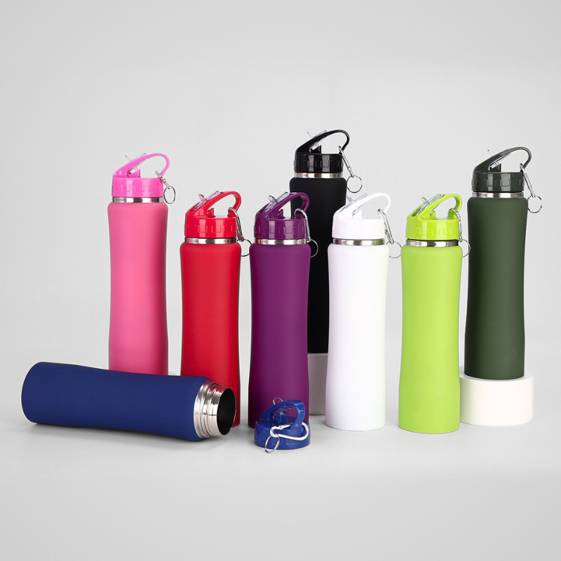 Slim Waist Thermos Flask with Straw