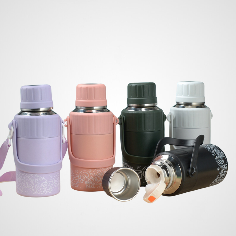 One-Touch Flip Sports Flask with Infuser