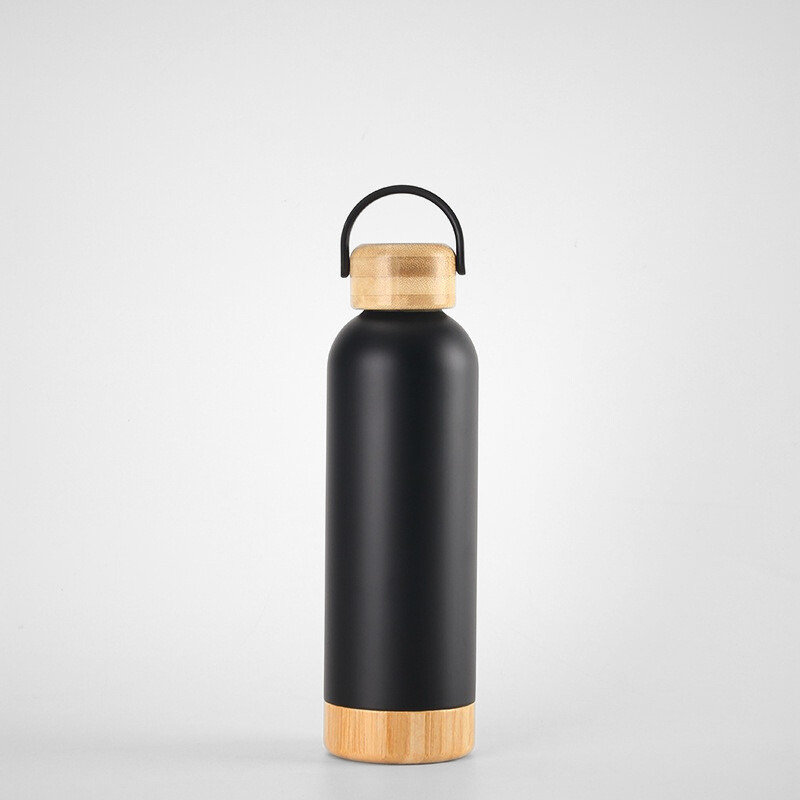 Minimalist Bamboo Base Hydration Flask