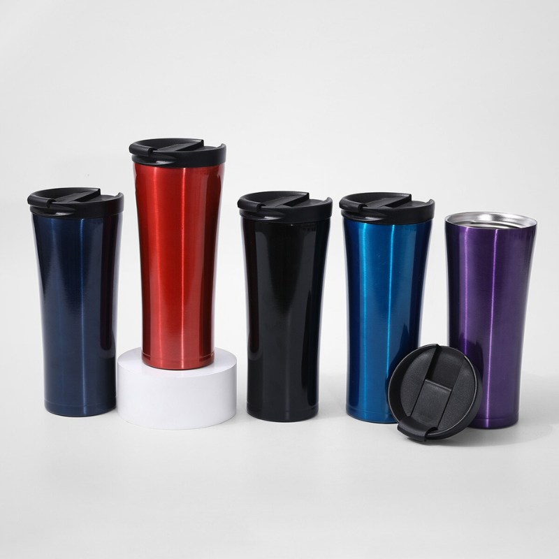 Clamshell Car-Friendly Travel Tumbler