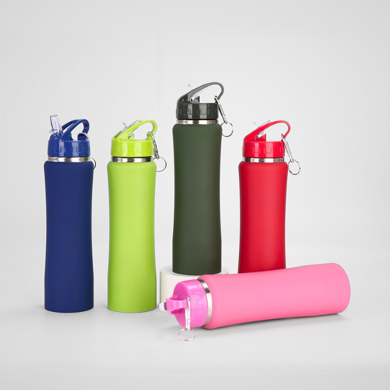 Slim Waist Thermos Flask with Straw
