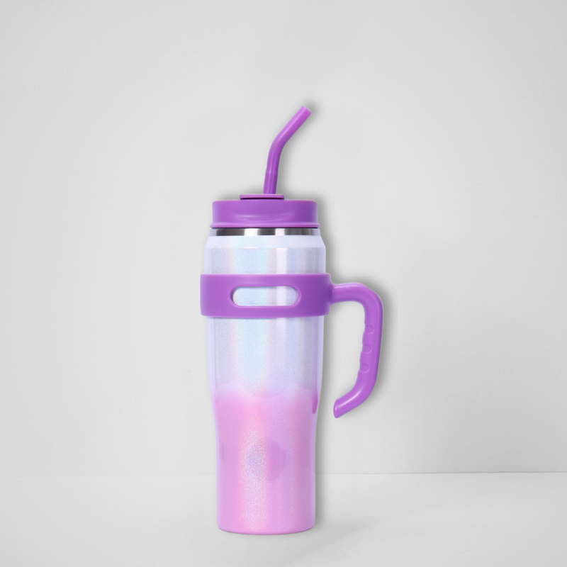 Vibrant Rainbow Travel Tumbler