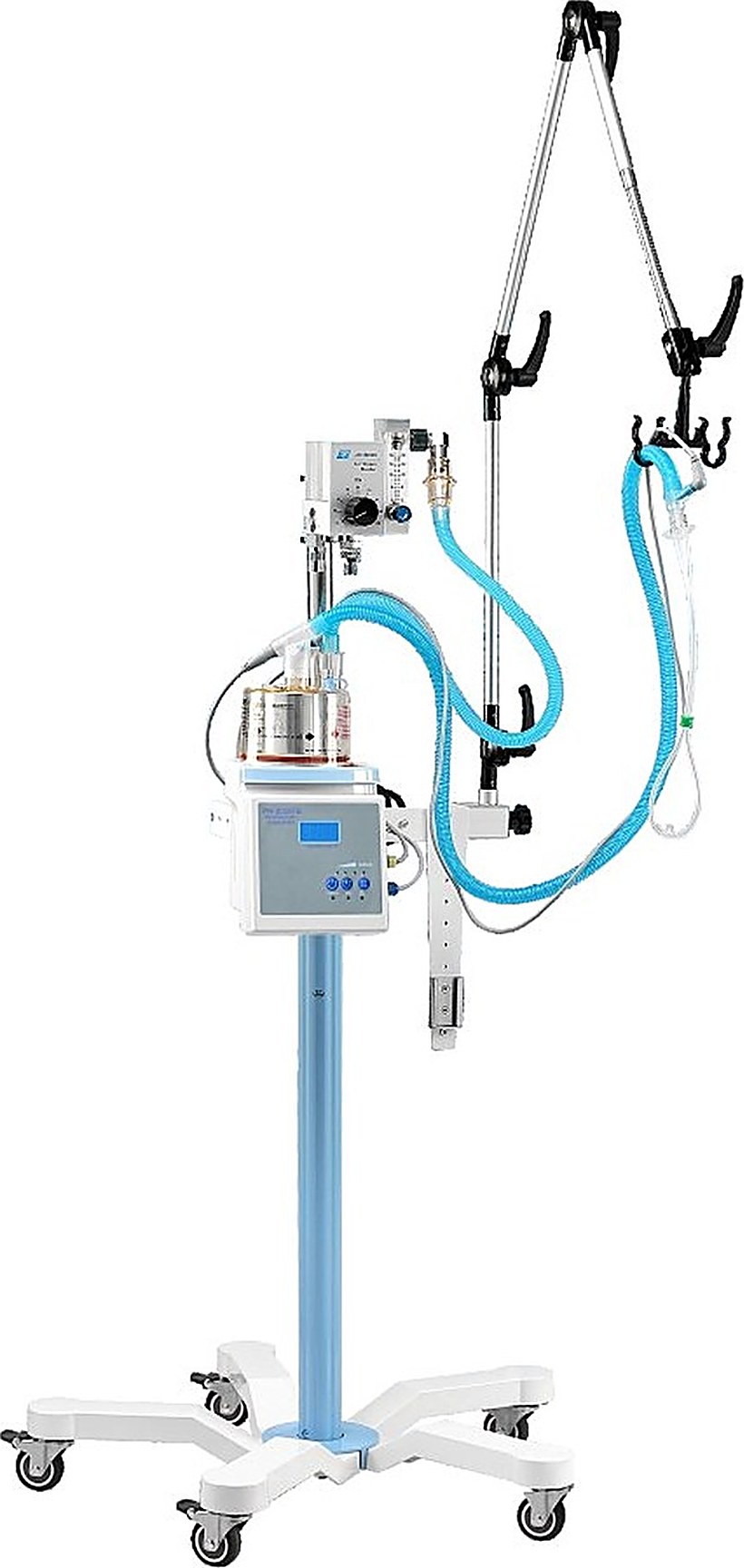 Pigeon high-flow nasal cannula system on stand