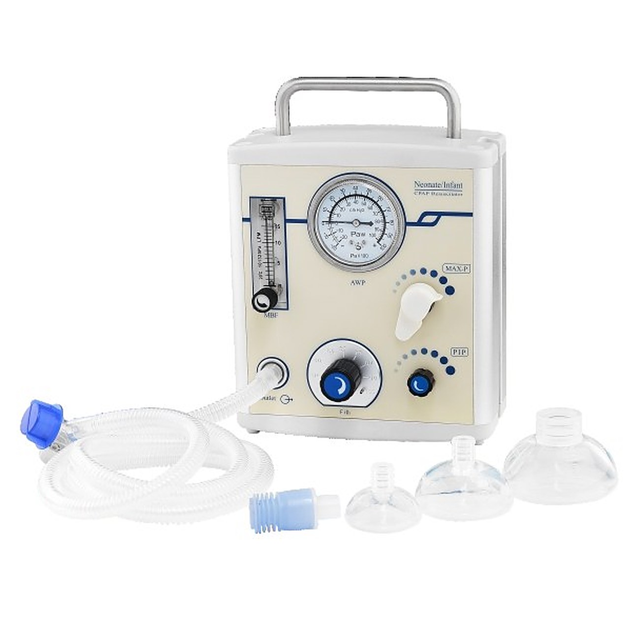 Pigeon infant resuscitator with resuscitation masks and T-piece circuit