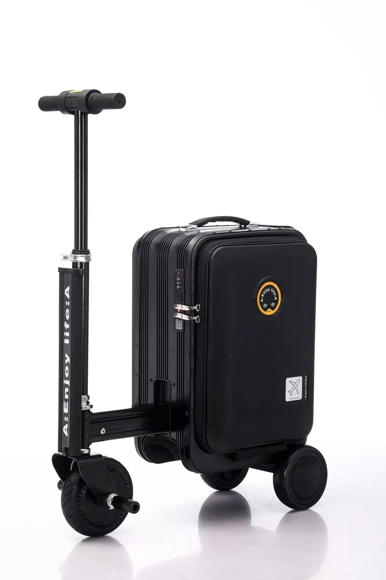 918 FLAT 20-inch electric ride-on suitcase with Telescopic Footrest