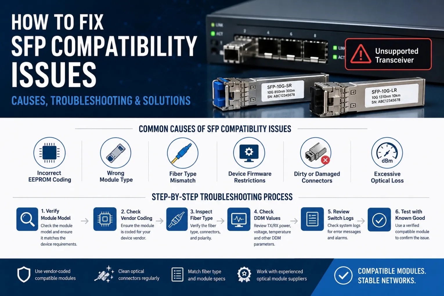 How to fix SFP compatibility issues