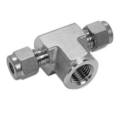 1/4 in. Tube O.D. x 1/8 in. MNPT - Male Branch Tee - Double Ferrule - 316 Stainless Steel