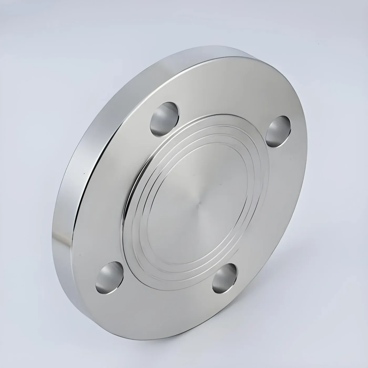Stainless steel blind flange, raised face