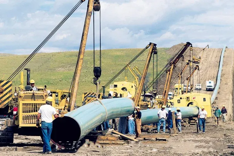 Water transmission pipe for a treatment project