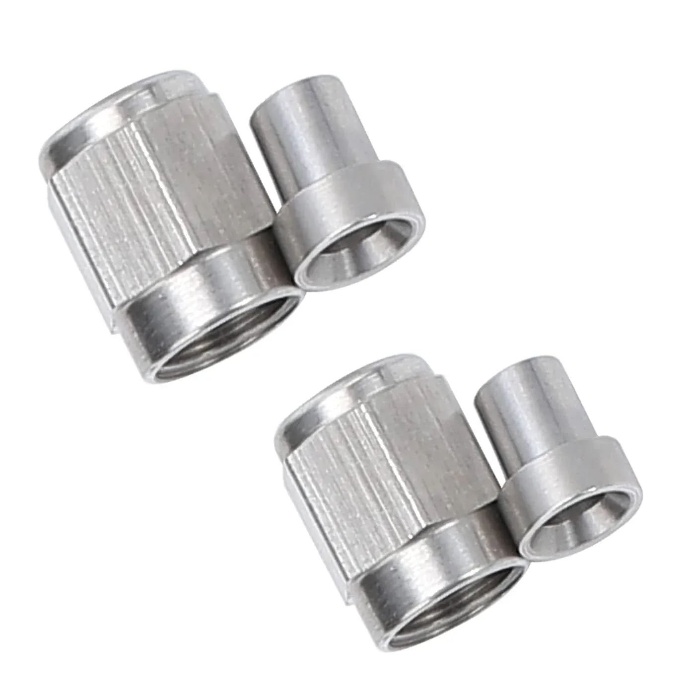 Stainless Steel Hardline Fitting -3 an AN3 Female Tube Nut and Sleeve for 3/16'' 4.76mm