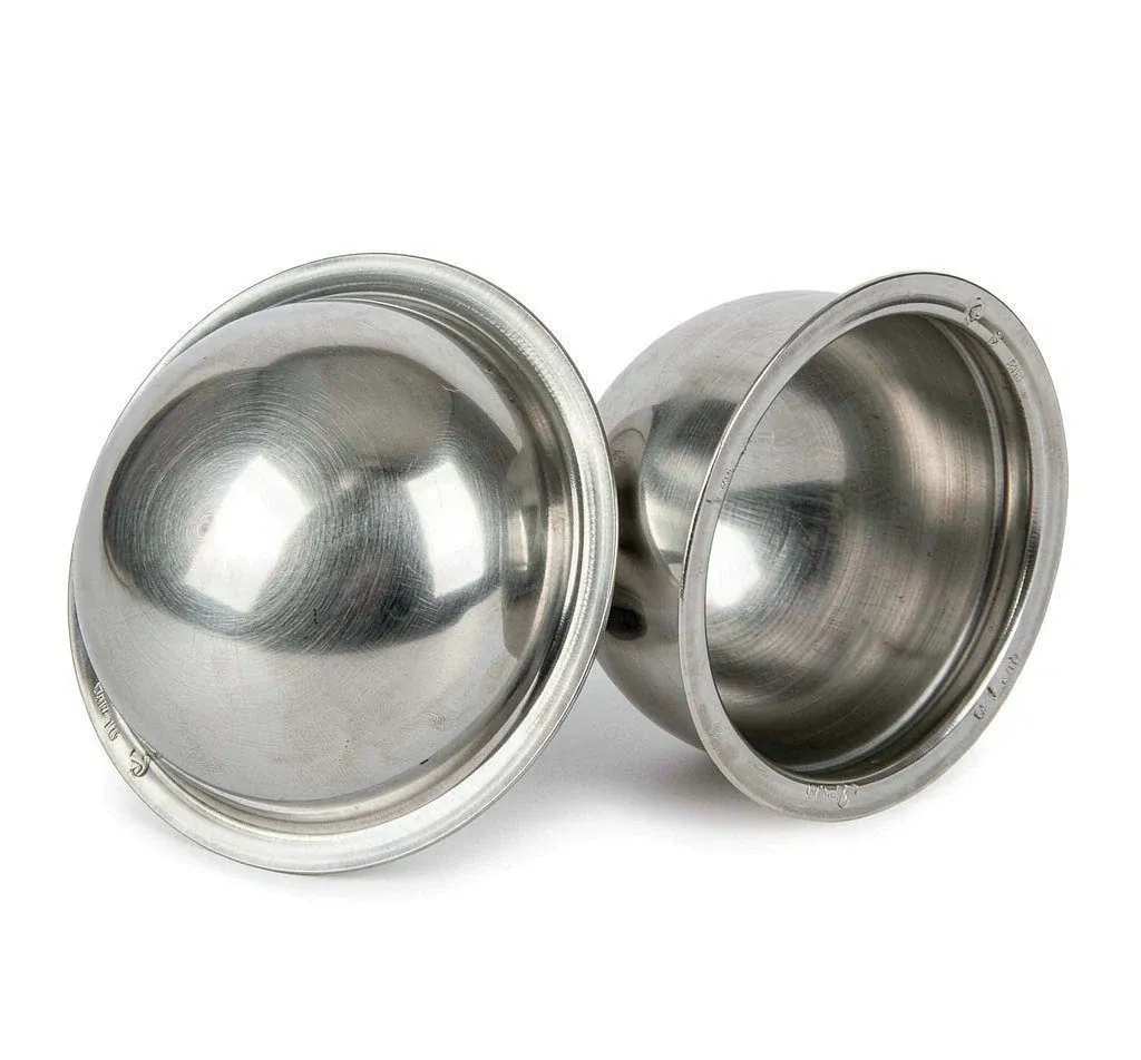 Polished stainless steel butt-weld pipe caps
