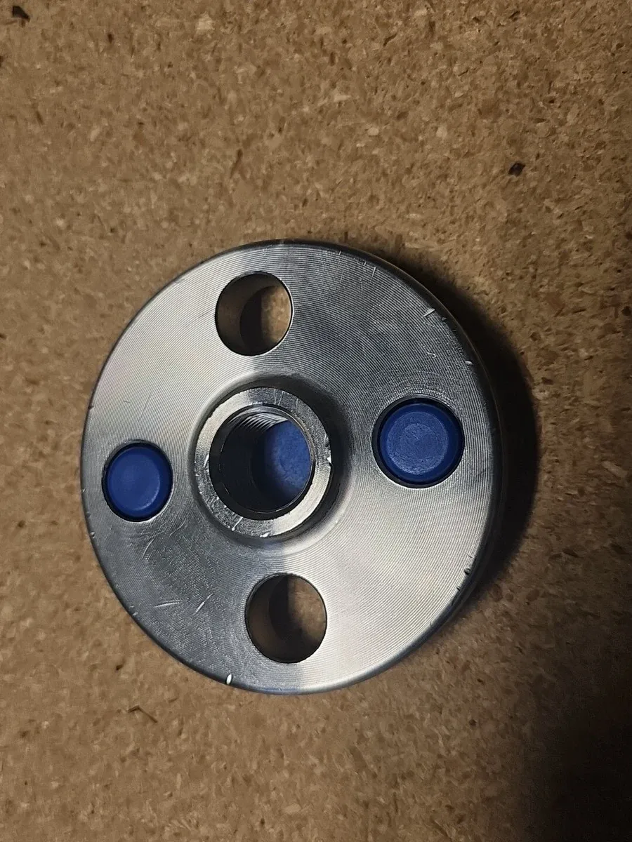 Threaded flange with threaded bore and bolt holes