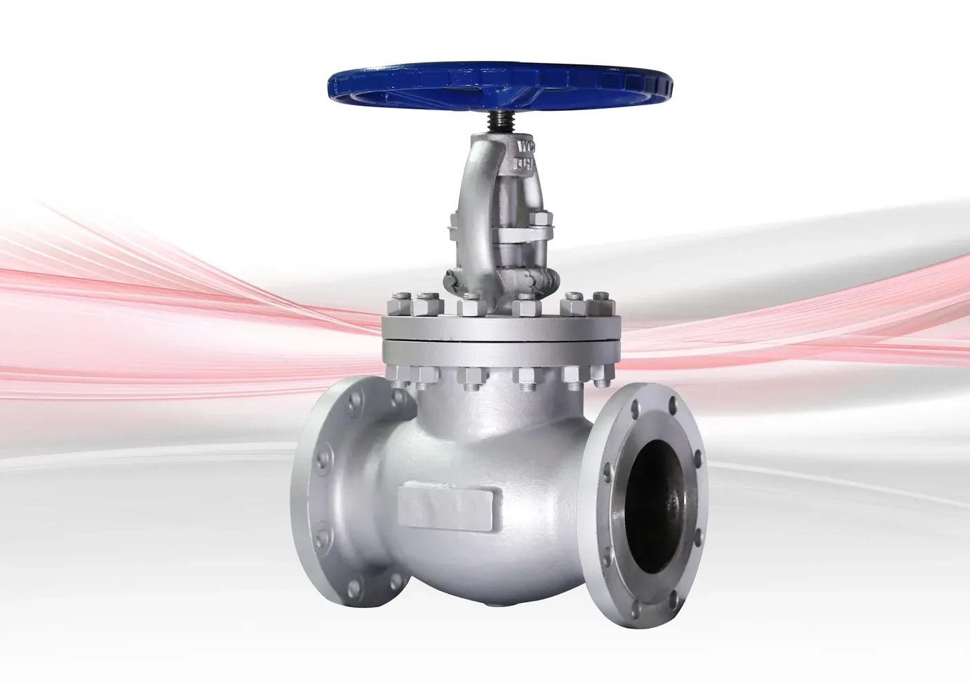 Flanged globe valve with handwheel and bolted bonnet