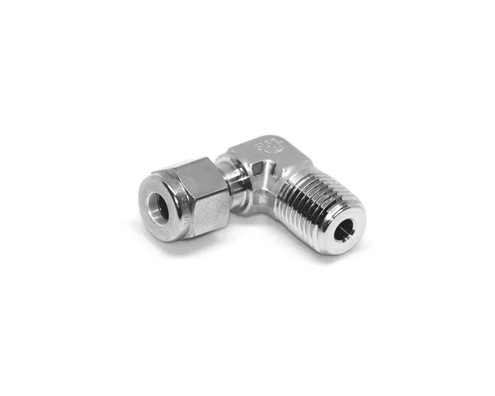 Male 90° Elbow Tube x MNPT Fittings - Stainless Steel
