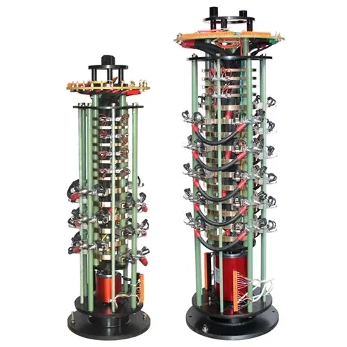 Central current collector for rotary equipment power transmission
