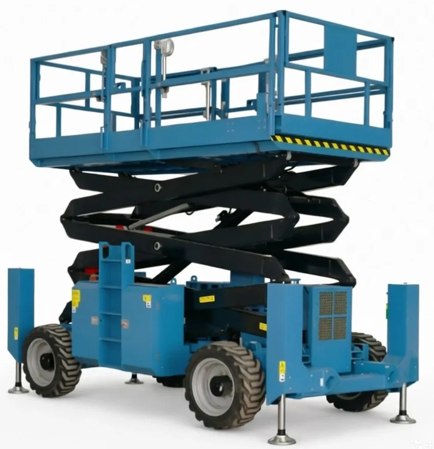 Outstrip RT Series 4WD rough terrain scissor lifts – 1023RT, 1323RT, 1623RT with Kubota diesel