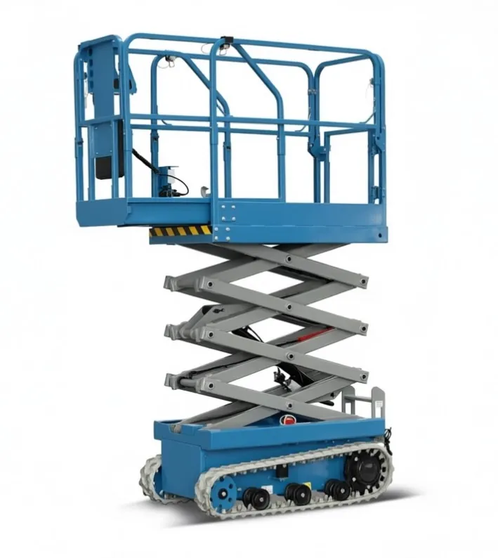 Outstrip 0610T crawler scissor lift without outriggers – 8m working height, compact design