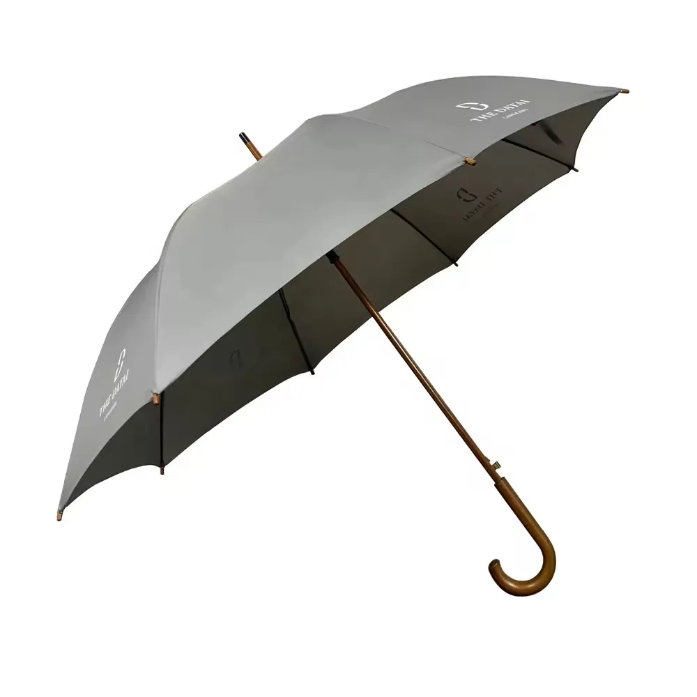 custom straight umbrella with screen printed logo
