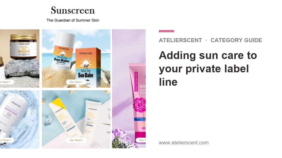 Atelierscent blog cover: adding sun care to a private label line
