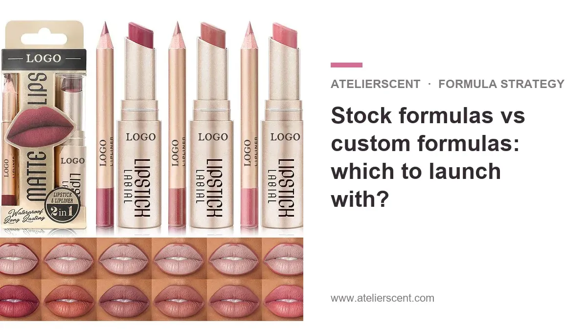 Atelierscent blog cover: stock formulas versus custom formulas