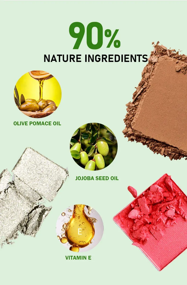 90% natural ingredients: olive pomace oil, jojoba seed oil, vitamin E