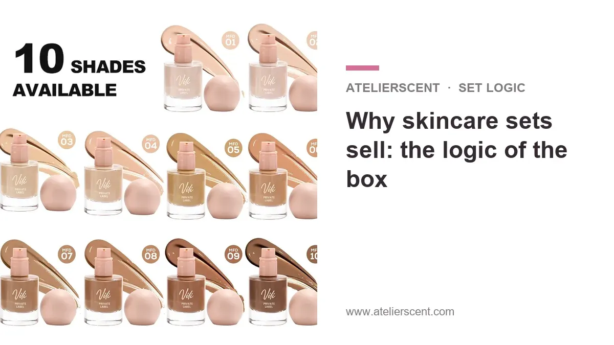 Atelierscent blog cover: why skincare sets sell, the logic behind bundles