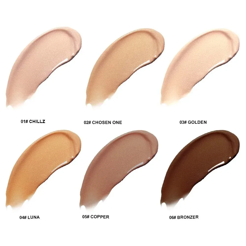 6 shades: Chillz, Chosen One, Golden, Luna, Copper, Bronzer
