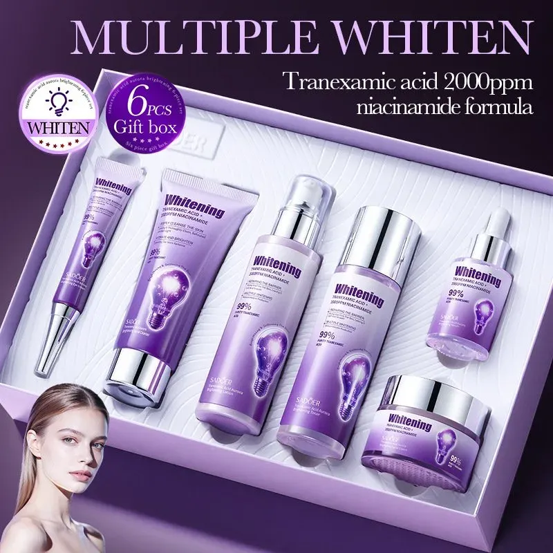 Private label skincare set with cleanser and cream