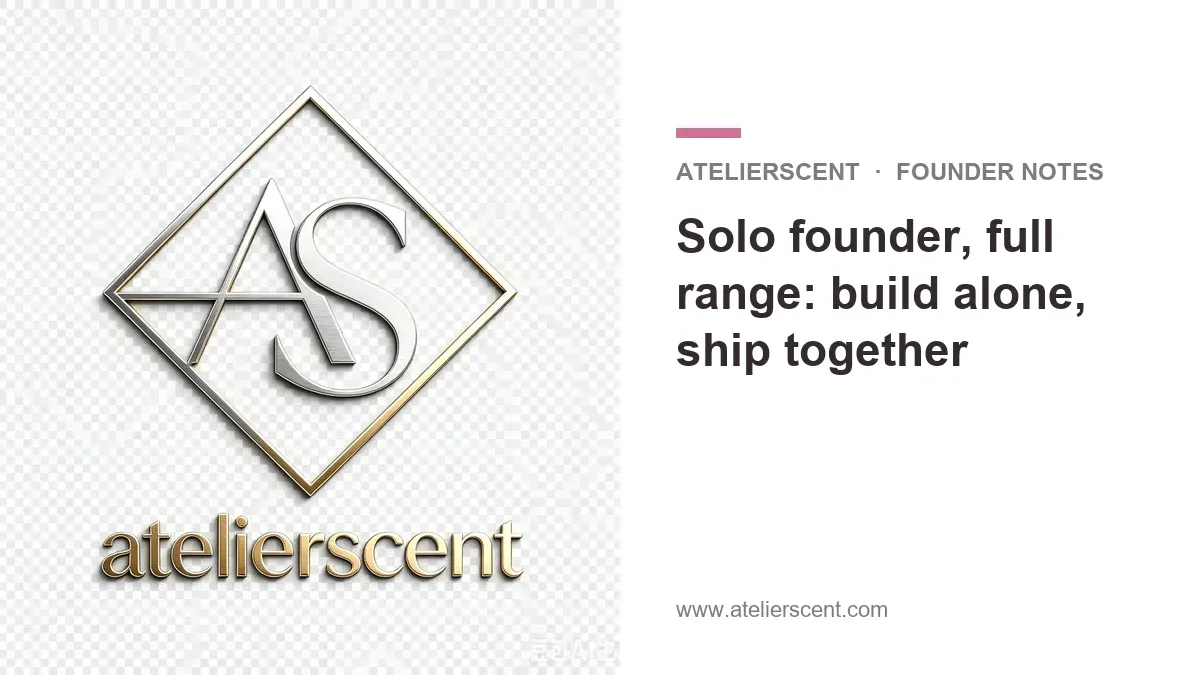 Atelierscent blog cover: building a beauty brand as a solo founder