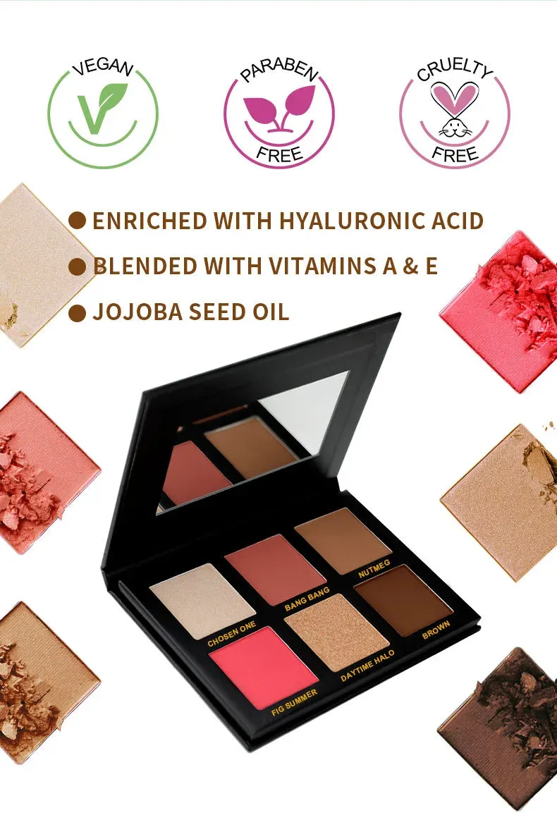 Vegan, paraben free, cruelty free; hyaluronic acid, vitamins A & E, jojoba seed oil