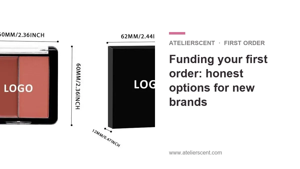 Atelierscent blog cover: funding your first order as a new beauty brand